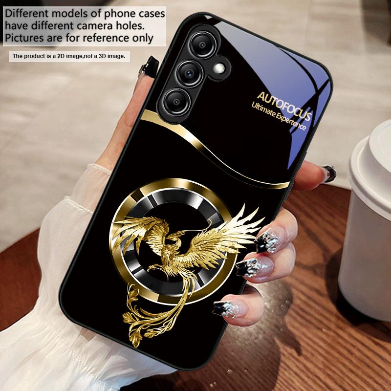 Handsome Pink Phoenix For Samsung A73 72 71 A70 56 55 54 A53 52 51 A50 42 A35 A34 33 32 31 26 25 24 23 22 30 glass phone case