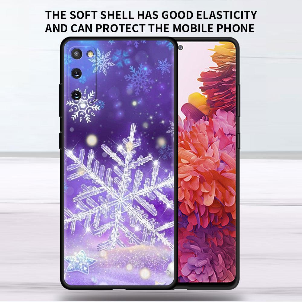 Snow White Snowflake Case For Samsung Galaxy Note 20 Ultra 10 Plus Lite 9 8 A50 A70 A30 A20e A20 A40 A10 A10e A60 Phone Cover