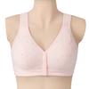 New smooth front buckle women's underwear thin mother soft cotton women's vest type steel rimless large size bra