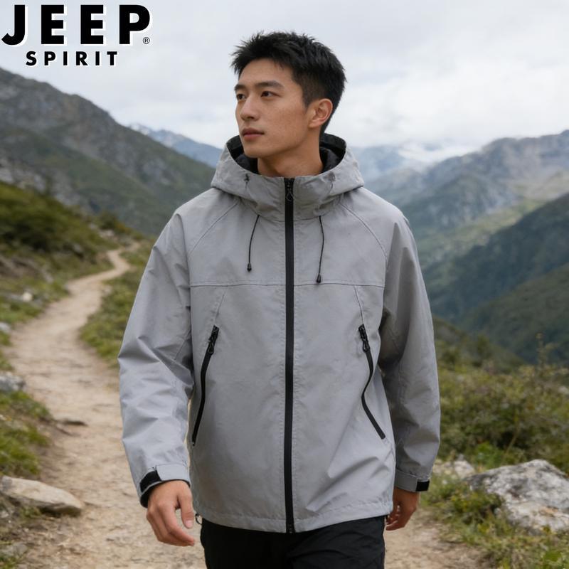 JEEP SPIRIT Unisex Outdoor Windbreaker Jacket