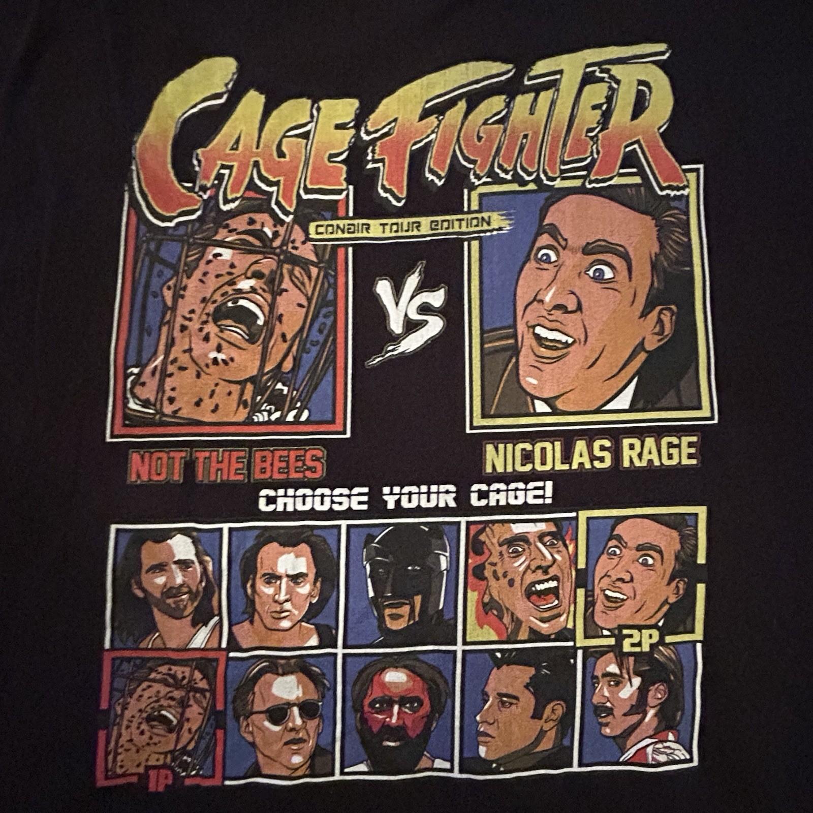 Nicolas Cage Cage Fighter t-shirt 3XL Big & Tall Unisex T-Shirt L