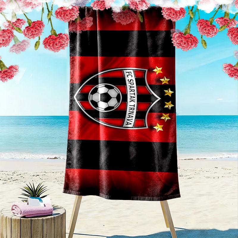 Asciugamano da Spiaggia Stampato FC Spartak Trnava, Asciugamano Grande Morbido ad Asciugatura Rapida per Spiaggia Campeggio Nuoto