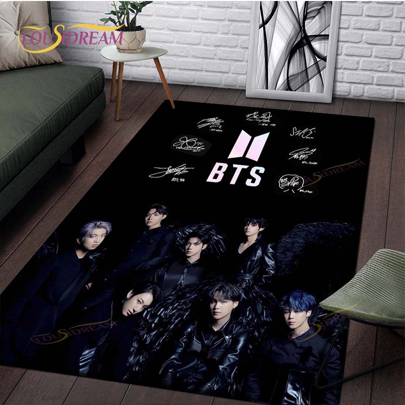 Новейшие ковры с рисунком Kpop Bangtan Boys BTS, ковер для гостиной с противоскользящим покрытием, коврики для детской спальни, коврик для йоги, большой ковер для декора 40cm x 60cm