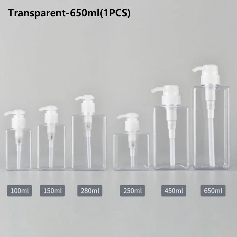 100-650ml Square Bottle Liquid Soap Whipped Mousse Points Bottling Shampoo Lotion Shower Gel Pump Bottlesnding Soap Dispenser