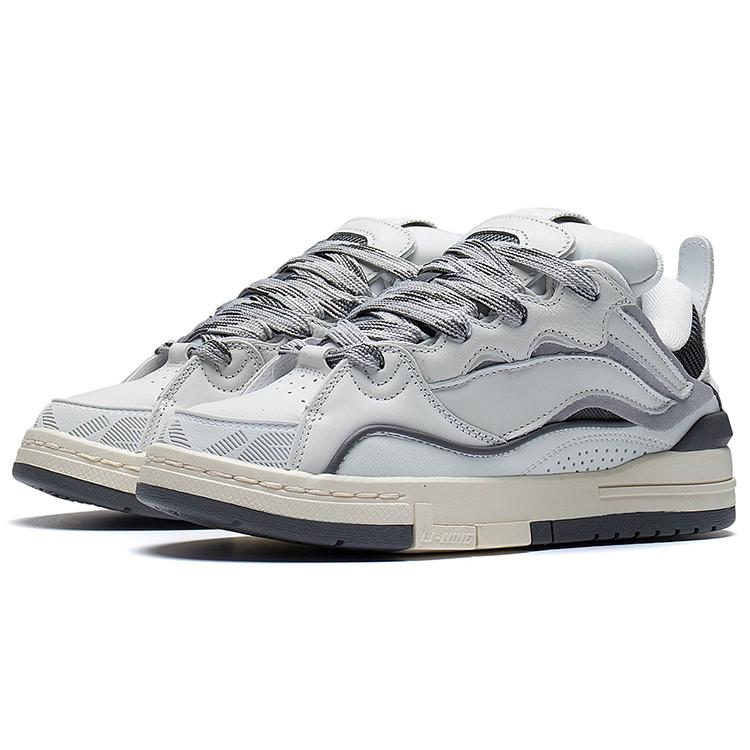 Li Ning Golden Textile, Synthetic Leather Sports Slip Resistant Cushioning Abrasion Resistant Low Top Skateboard Shoes AECS074-1