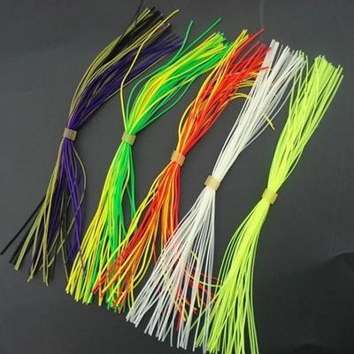 30 Pcs/bundle Silicone Skirts Fishing Tackle Accessories DIY Baits Rubber Lures Squid Rubber Skirt Random Color