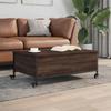  Coffee Table On Wheels, Brown Oak, 91x55x34 Cm
