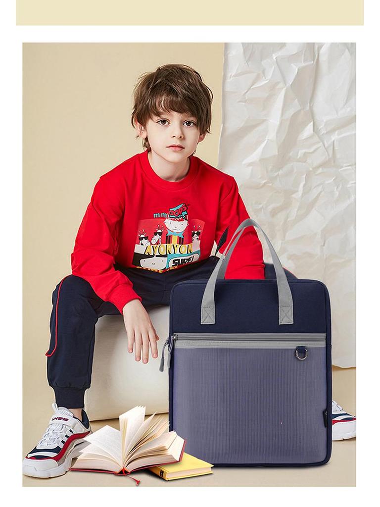 Middle School Student Zipper File Organizer - Large Capacity Bag for Books and Subject Sorting