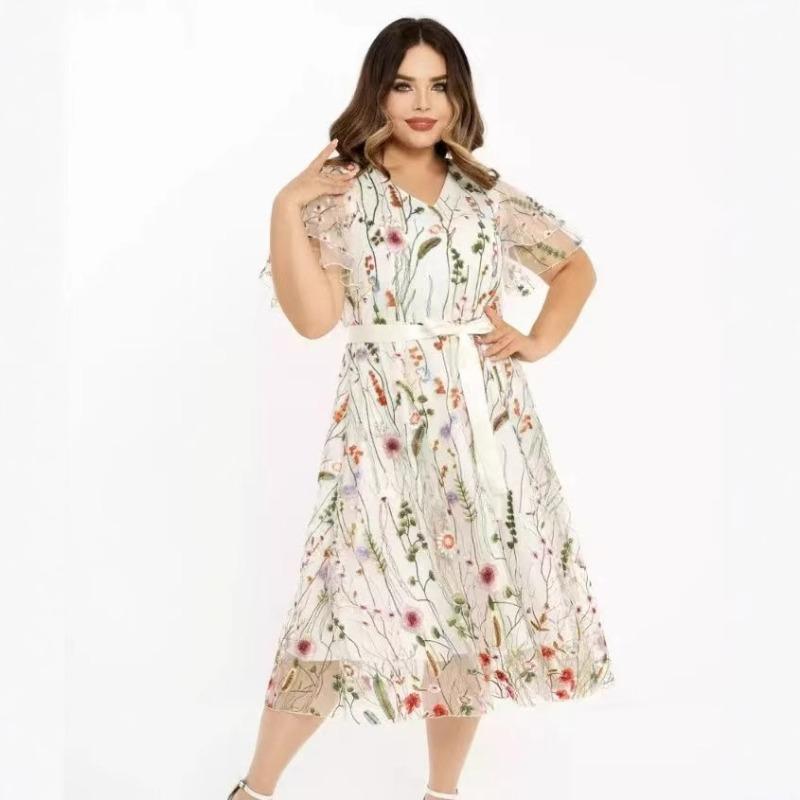 Rochie de damă imprimată plus-size