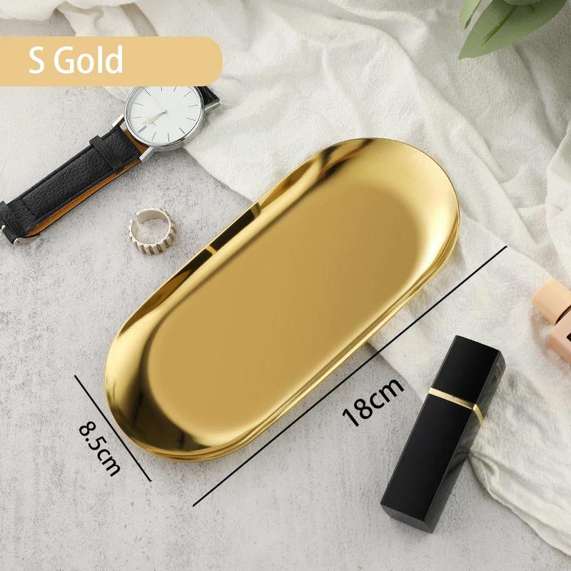 Modern Simple Stainless Steel Metal Water Drop Multi-shape Snack Tray Storage Jewelry Storage Metal Decoration Storage Organizer