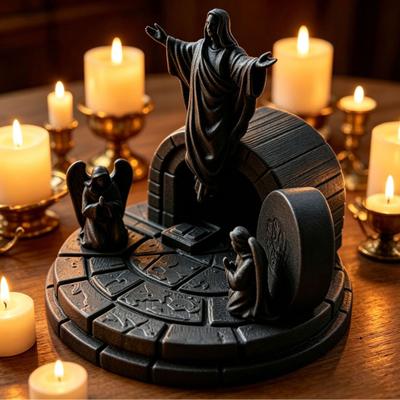 3D Print Ornaments Resurrection Compact Desktop Sculpture 3D Printed Warmth Healing Decoration for Easter Holiday