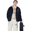 Li Ning Skateboard Series Lettera Giacca Piumino Manica Corta Larga Unisex Capispalla Nero Arancione Tramonto AYMU587-2