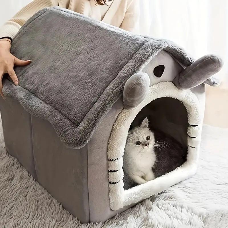 Cat and Dog House and Nest To Keep Small Dogs and Cats Warm In Winter Removable and Washable Dog House for All Seasons