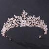 New Bridal Jewelry Exquisite Handmade Crystal Glass Diamond Crown Wedding Supplies Alloy Rhinestone Tiara