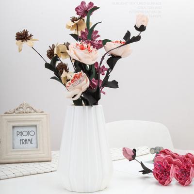 Cestino in plastica stile nordico Vaso geometrico Porta fiori secchi Decorazione da tavolo