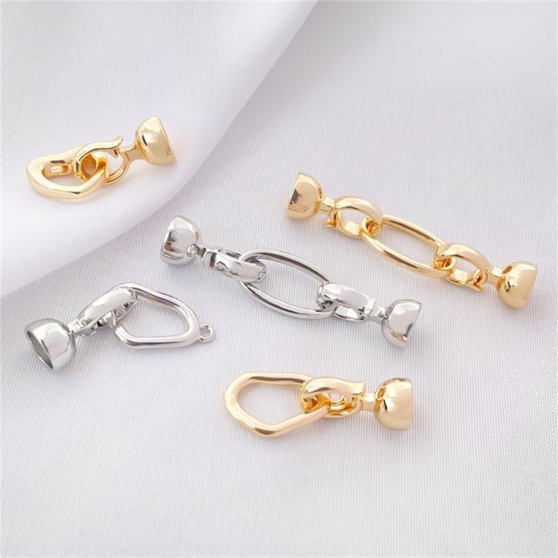 Set of 6 Irregular Clasp for Bracelet and Necklace Jewelry Making Accessories Copper Handmade Accessories Fastener