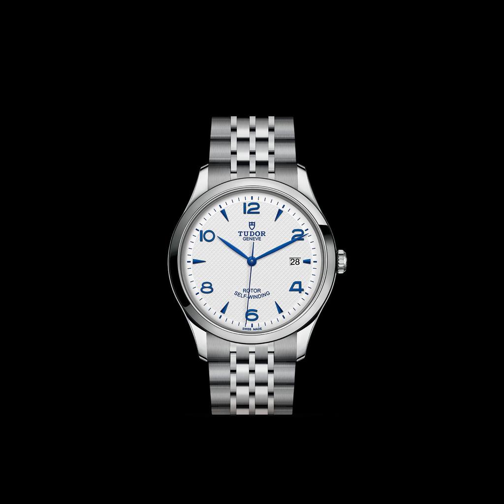 Tudor 1926 Serie Automatik Mechanisches Uhrwerk Wasserdicht Datumsanzeige Relief Zifferblatt Uhr Herrenuhren Silber M91650-0005