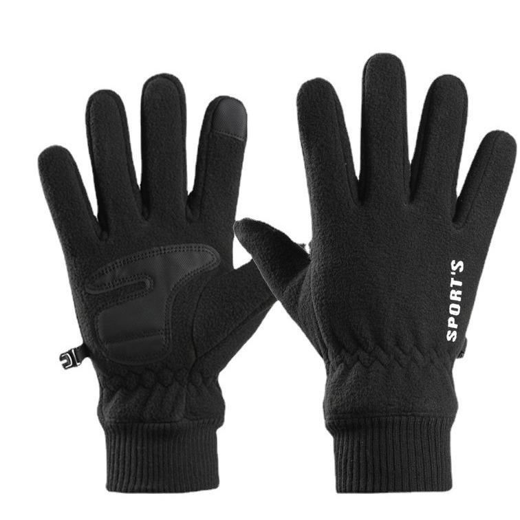Unisex Winter Fleece Gloves: Windproof, Touchscreen-Compatible for Cycling, Sports, and Skiing
