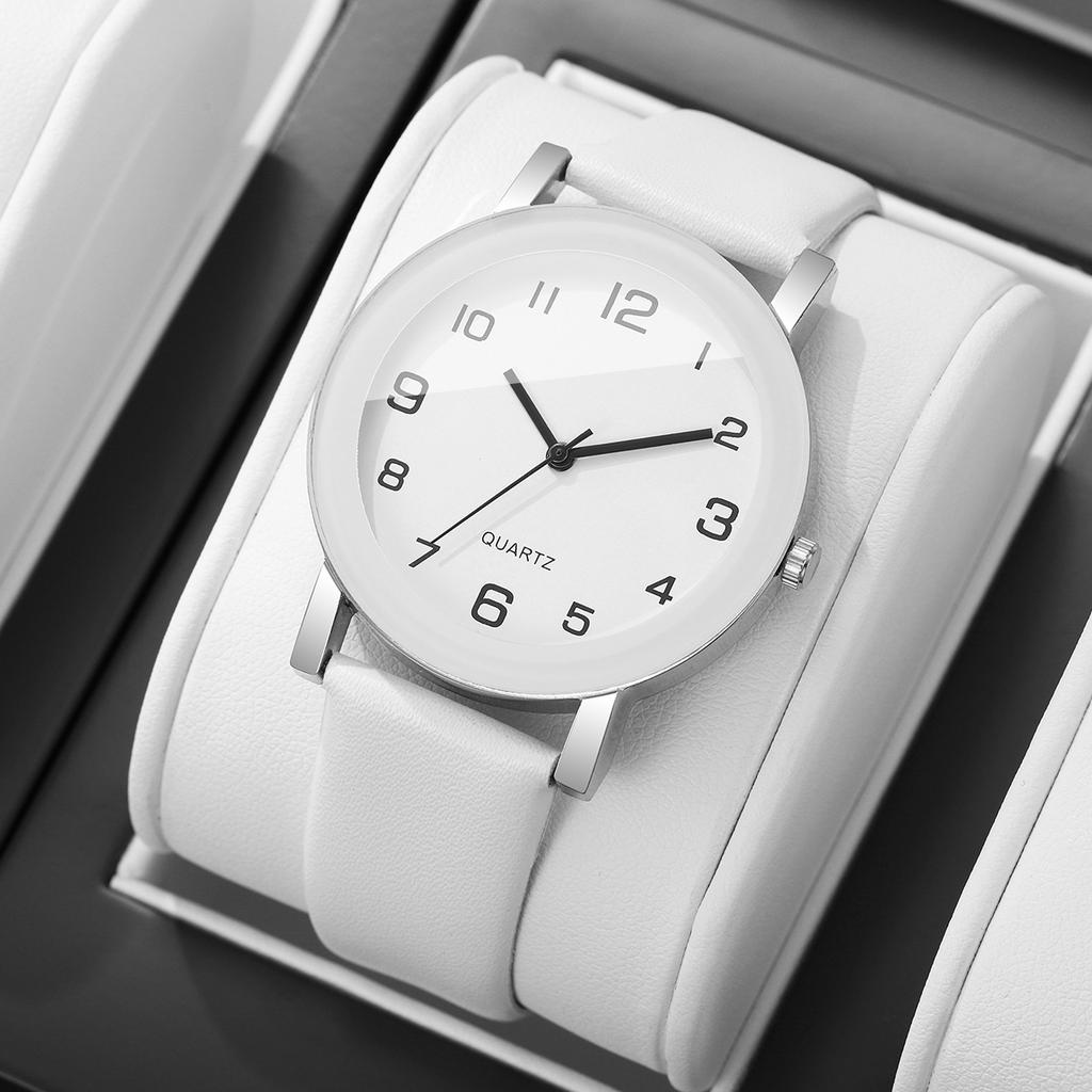 Fashion Arabic Dial Men Quartz Watch Simple Leather Strap Business Wristwatch For Man Clock Relogio Masculino (Without Box)