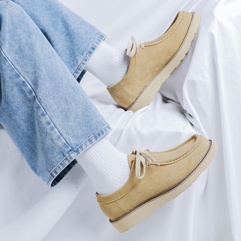 British loafers versatile men's lazy one-pedal platform kangaroo shoes Japanese casual tooling 66623-R