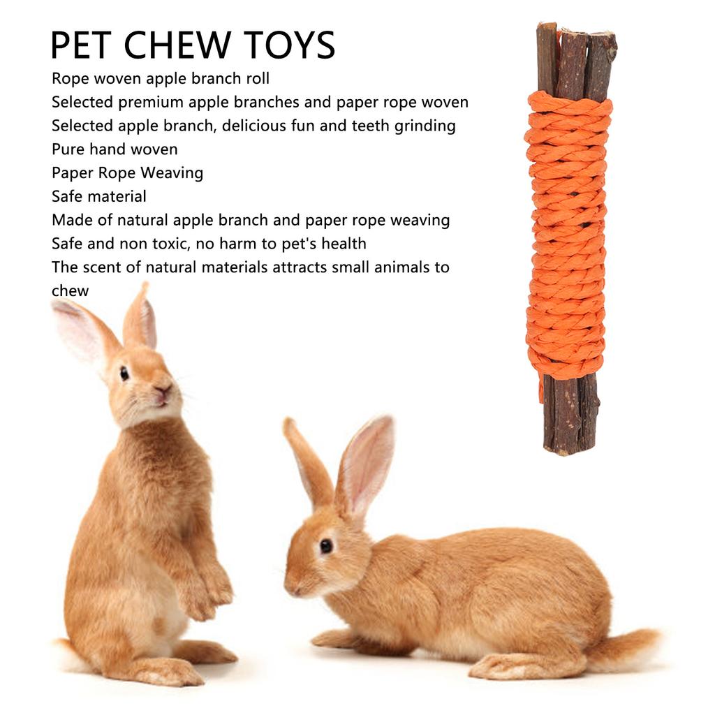 10Pcs Hamster Chew Sticks   Branches and Paper Rope Woven Wooden Hamster Bite Toys for   Hamster Chinchilla