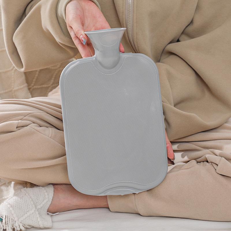 Large Hot Water Bottle - Thickened PVC, Explosion-Proof, Warm Belly & Hand Compress.
