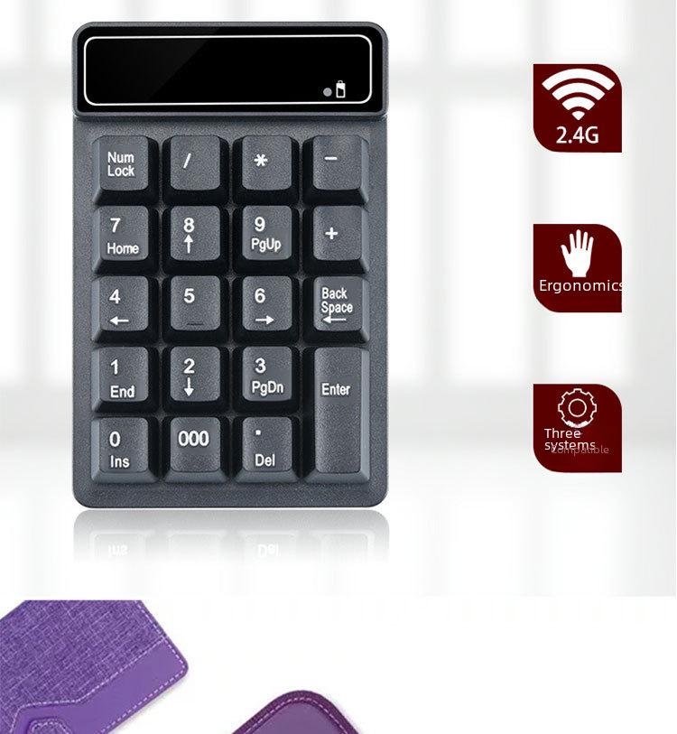 Compact Wireless Numeric Keyboard with Floating Keycaps for Financial Accounting