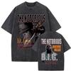 Washed Vintage Rapper The Notorious Big World Tour  Tshirt Biggie Smalls Print T Shirts Men Women Hip Hop Oversized Tshirts