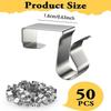 Christmas Light Clips Waterproof Metal Hooks 50 Pieces Seasonal Rope Gutter Hooks For Lantern LED Strips Banner Sign Party