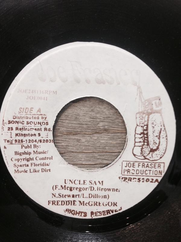 7inch Record FREDDIE MCGREGOR - Uncle Sam JOE0041 Joe Frasier 2001 Jamaica Reggae, Ska & Dub Used