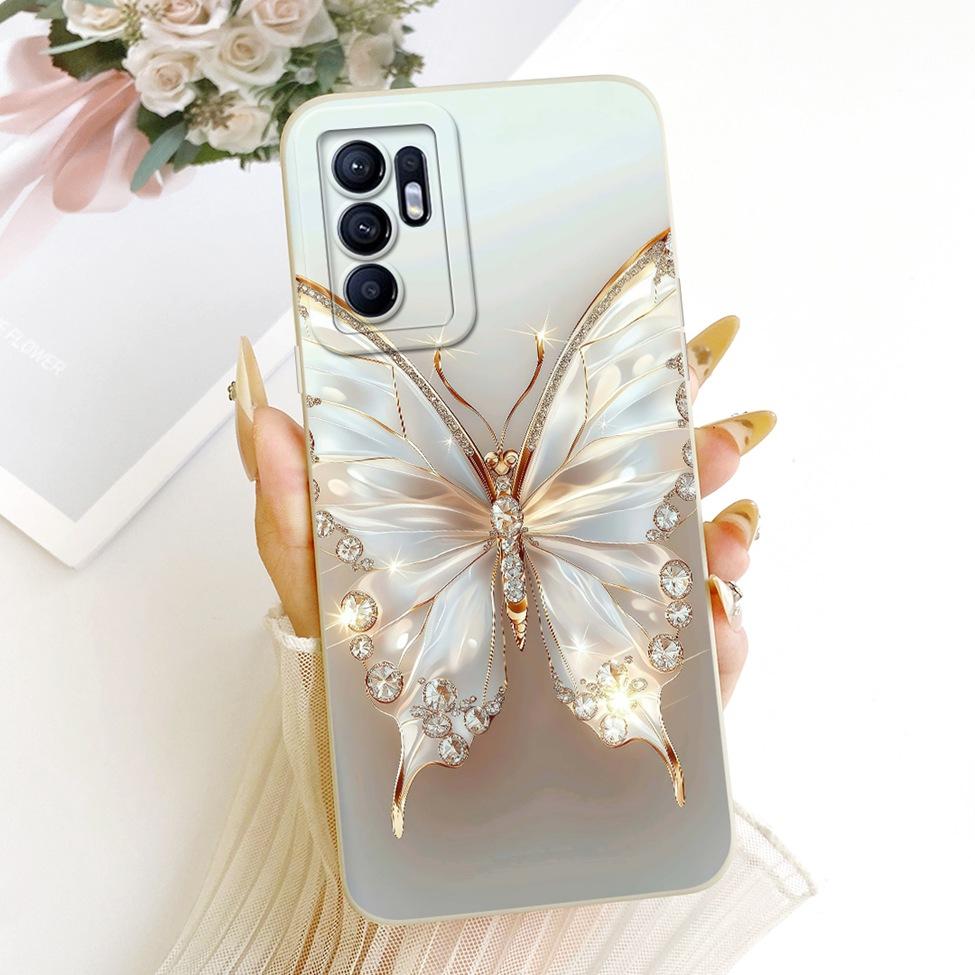For Oppo Reno6 4G Case Cute Fashion Cartoon Funny Painted Silicone Phone Casing For Oppo Reno 6 4G CPH2235 Cover