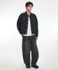 NOMANUAL Painted Trucker Jacket - Washed Black