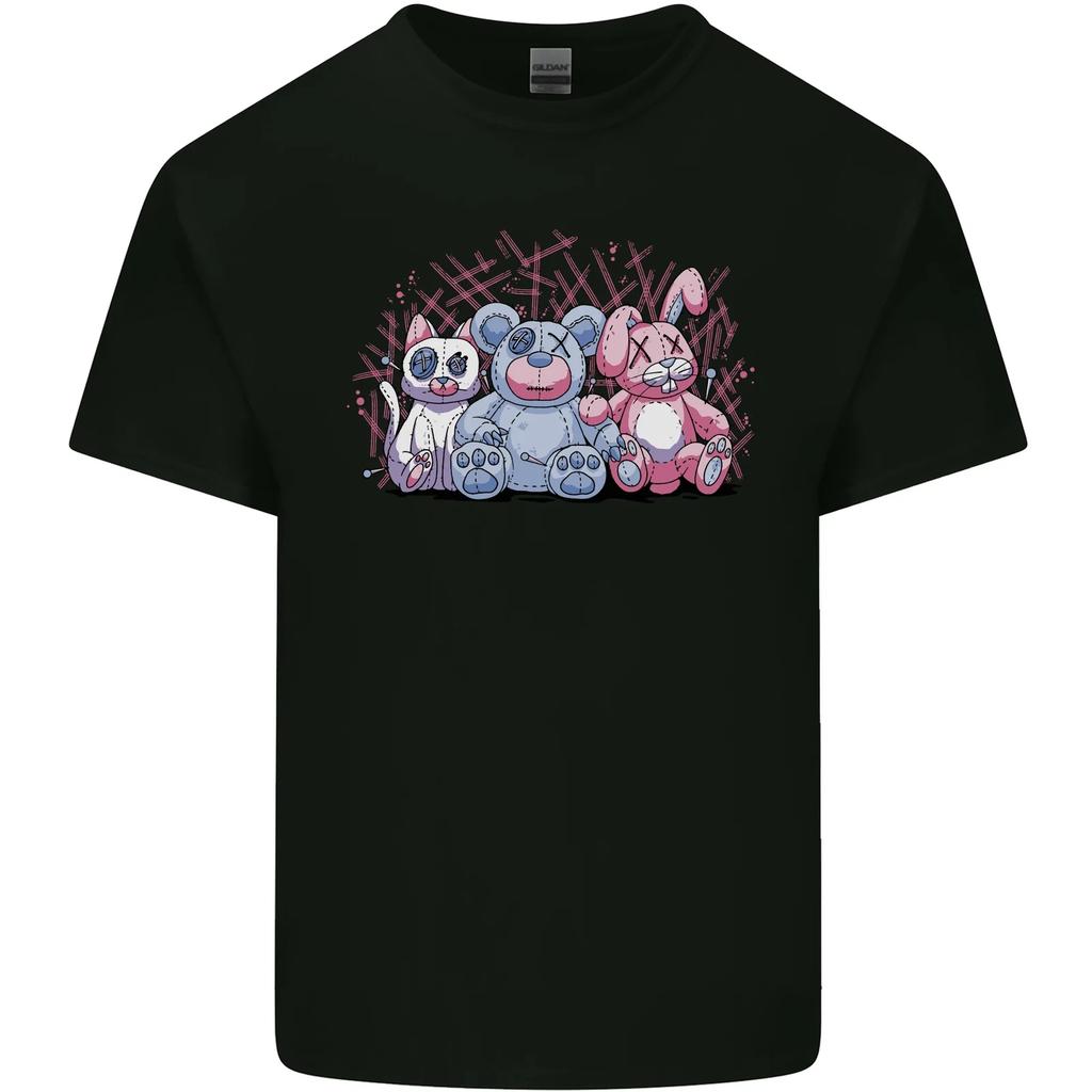 Zombie Cat Rabbit Bear Halloween Gothic Kids T-Shirt Childrens