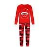 Christmas Print Matching Family Pajamas Set Long Sleeve Neck Top and Pants for Parents and Kids