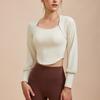 Womens Long Sleeve Yoga Top Tight Fit Moisture Wicking Workout Shirt Running Fitness Gym