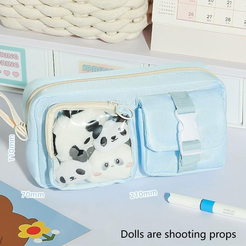 Japanese Ins Style Ita Bag Pencil Case Cute Candy Pouch for Badge Display,Portable Kawaii Cosmetic Bag Stationery Organizer