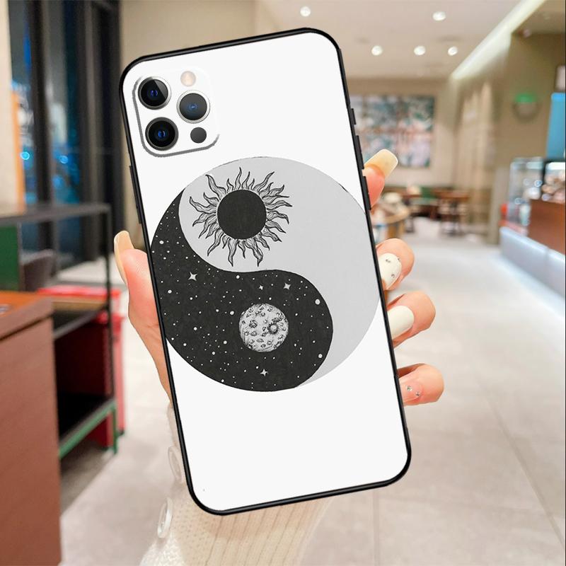 Sun Moon Aesthetic Phone Case For iPhone 17 Air 16 14 13 11 15 Pro Max mini 15 16 Plus 16e Protective Cover