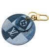 Used Key Ring Porto Kure M69017 Monogram Denim/leather Blue Red Key Ring