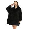 Unisex Winter Fleece Robe - Thick, Warm, Outdoor & Home Mid-Length for Couples