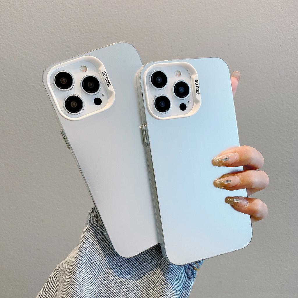 Color Silver Solid Color Mobile Phone Case Suitable for Apple 16promax Simple IPhone 15 Advanced Hard Shell Protective Case