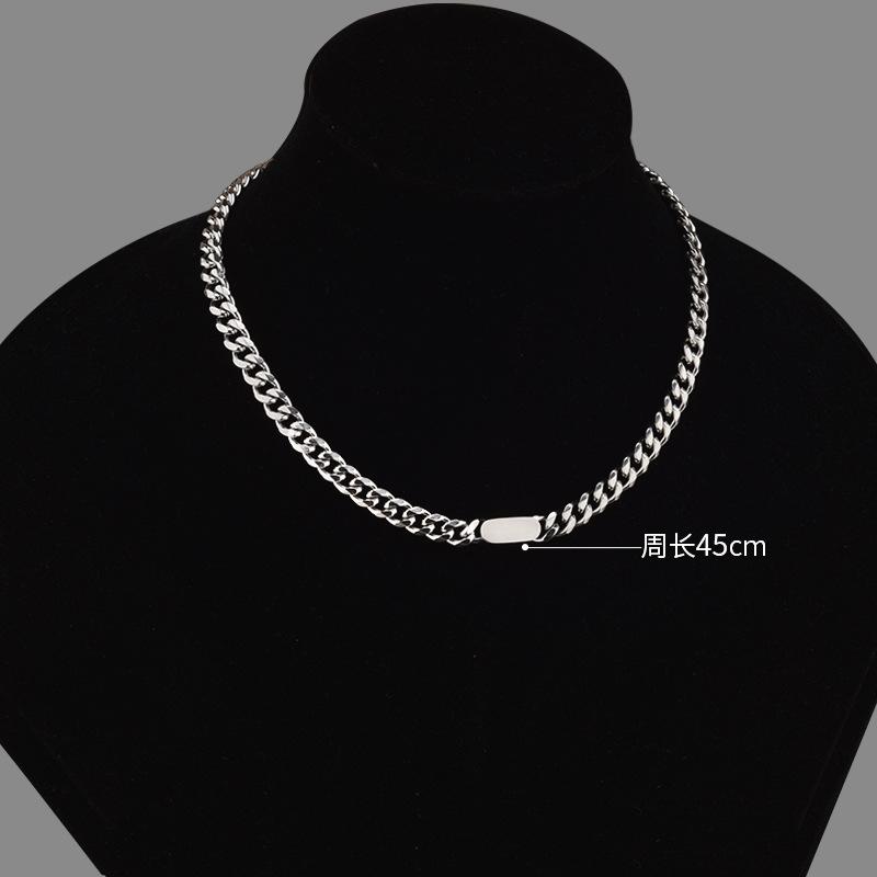 

Круглый квадратный бренд шестигранное шлифовальное ожерелье цепочка на шею для мужчин и женщин Tide