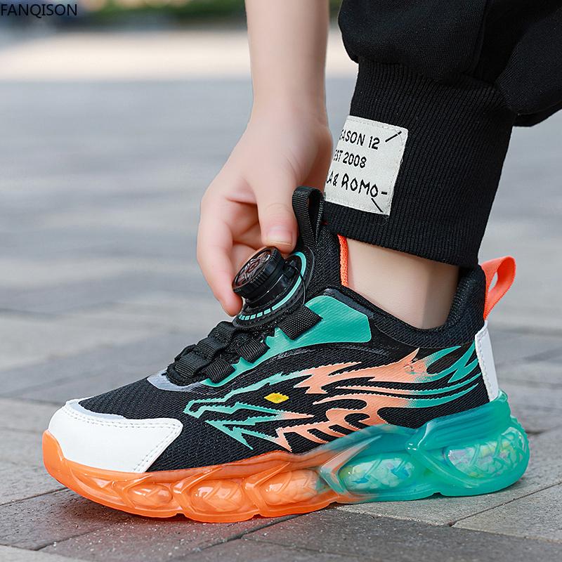 Весенне-осенняя детская дышащая сетчатая детская спортивная повседневная обувь — фото 11