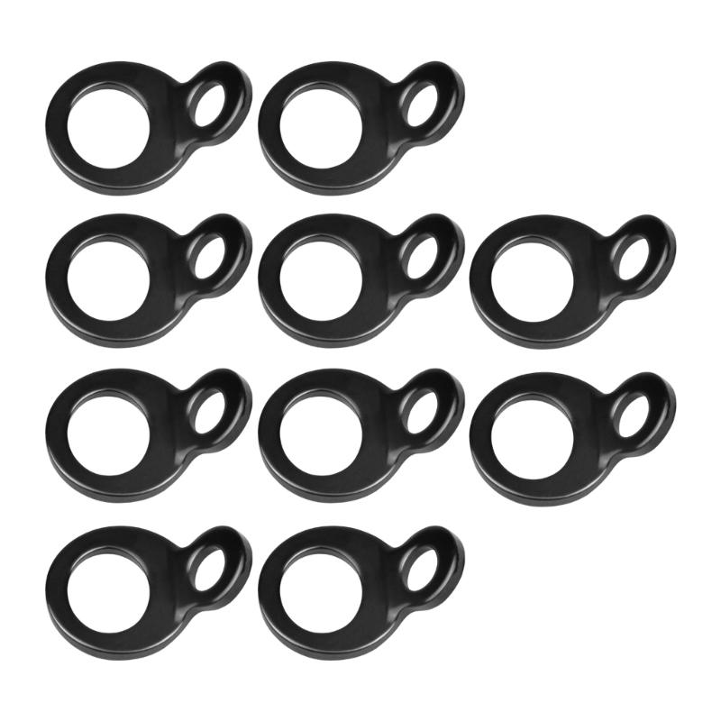 

10Pcs Heavy Duty Black Stainless Steel O Rings Anchors Hooks For Motorcycle Trailer And Truck Bed Tie Downs 1