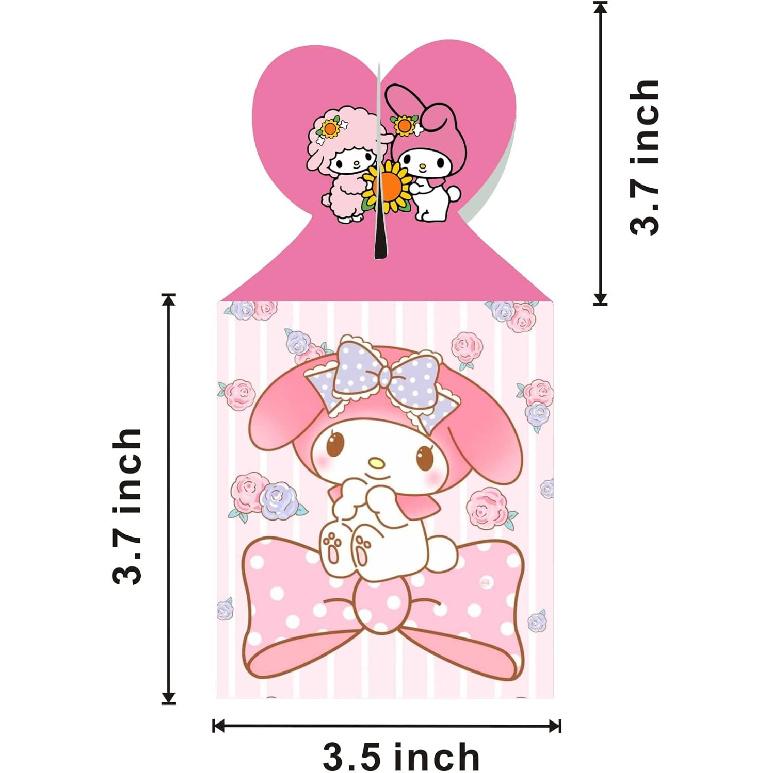 ARHAVI 12pcs My Melody Party Favor Gift Boxes, My Melody and Kuromi Birthday Party Supplies for Kids Party Decorations