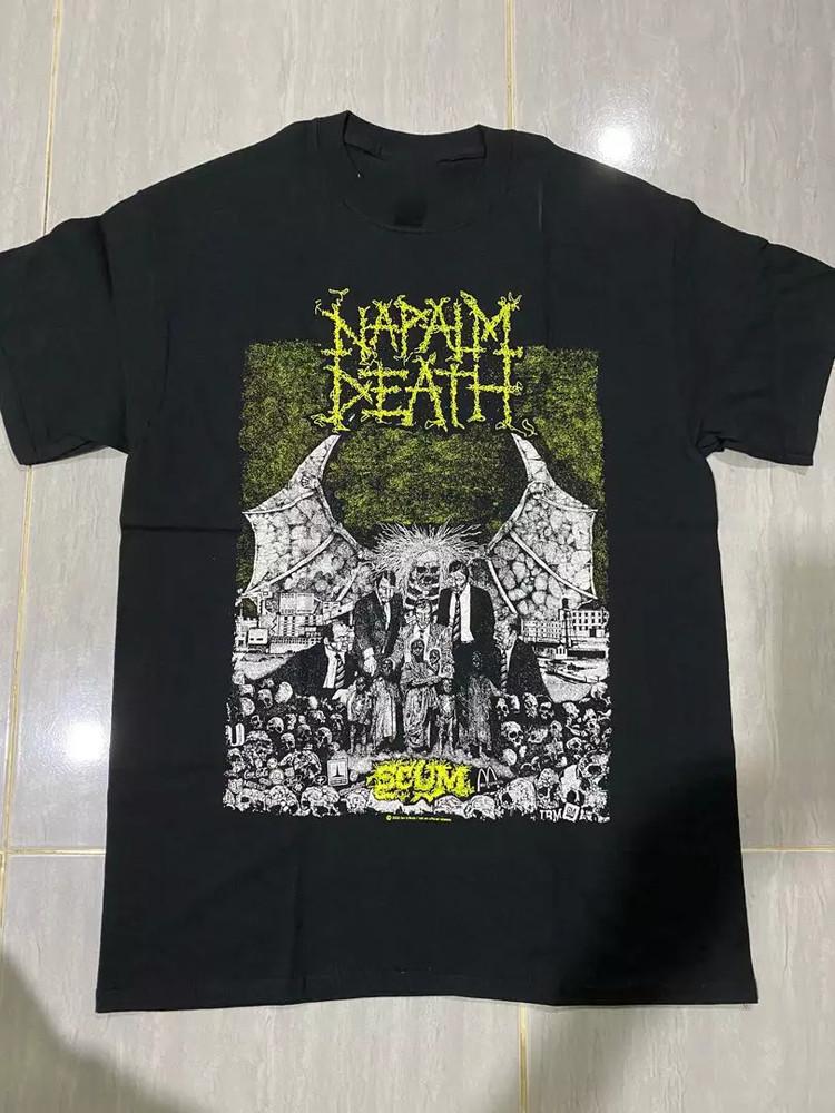 NAPALM DEATH BAND SCUM ALBUM T SHIRT FULL SIZE S-5XL Unisex T-Shirt M