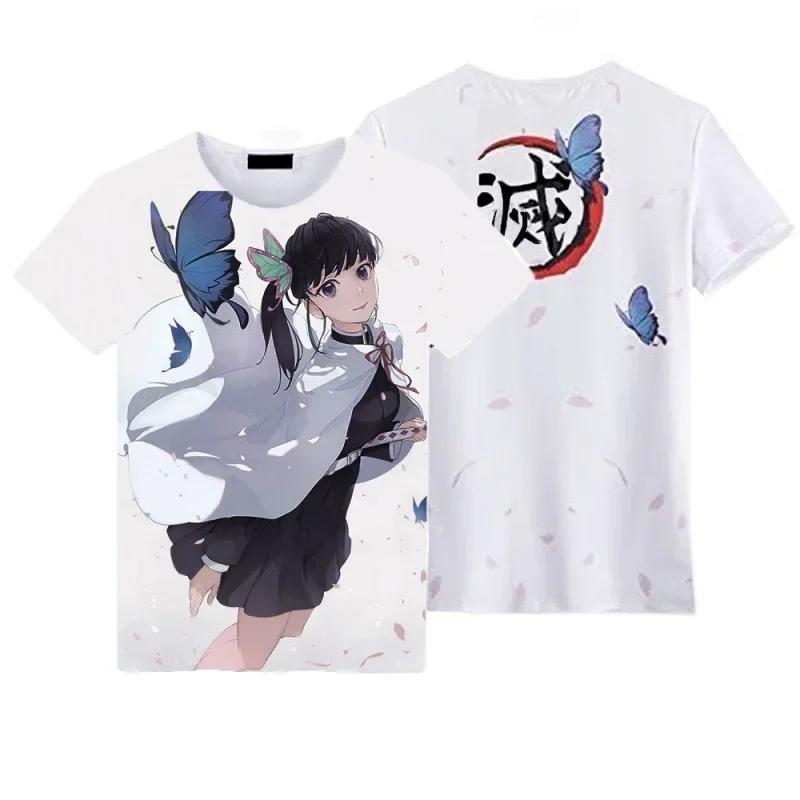 New Style Demon Slayer T Shirt Cartoon Anime Printing Man's Woman's Clothing Short Sleeve In Summer Children's Clothing Short Sleeve