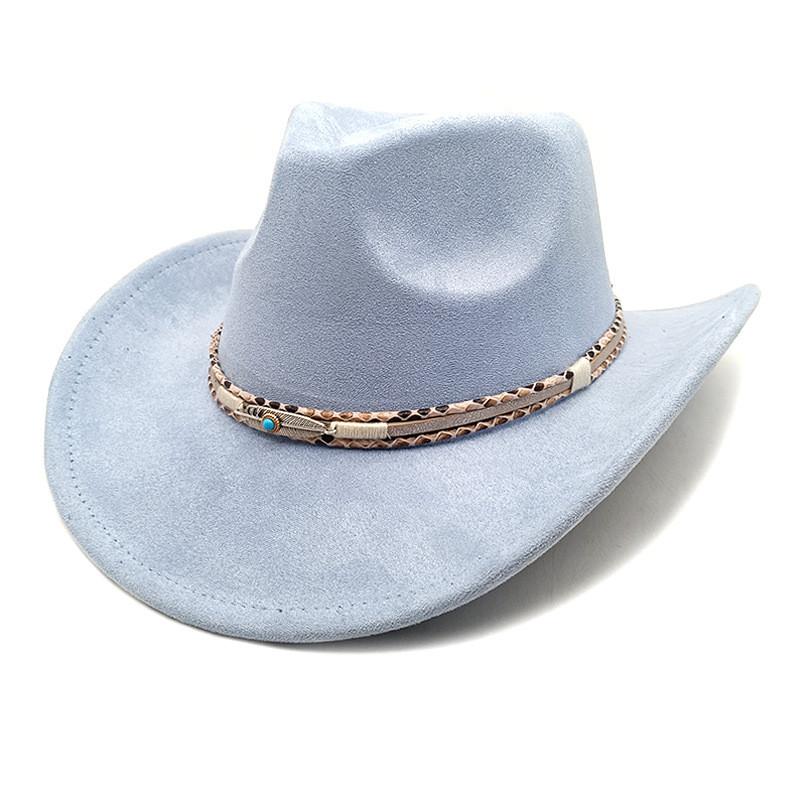 Ethnic Style Cowboy Hat With Wide Brim For Men Women Spring Sun Protection