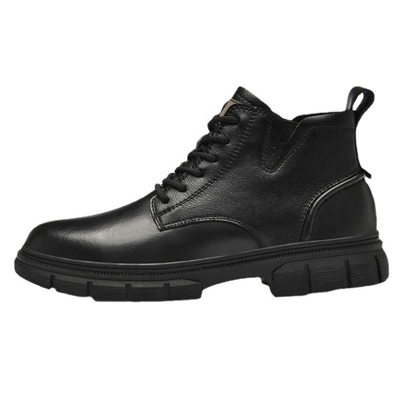 Popular Martin Boots Men's Shoes Spring and Autumn Boots Medium Top Men's Boots British High Top Short Boots Casual Tooling Shoes
