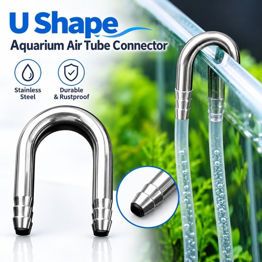 Stainless Steel Air Tube Connector 4-5mm Tube Oxygen Pump Connector For Fish Tank