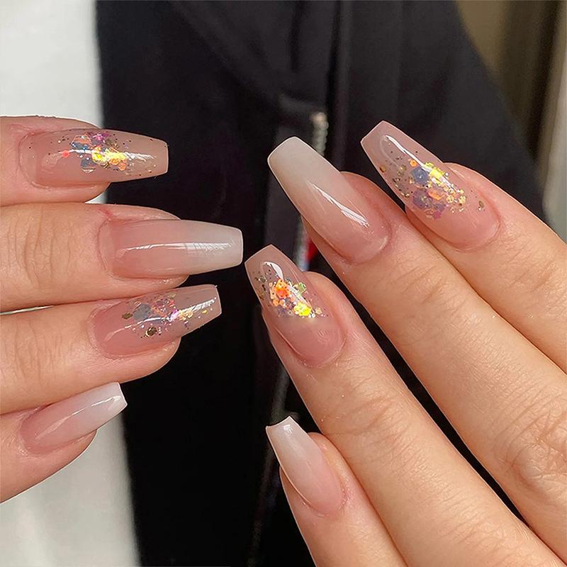 1Box Nail Art Super Glitter Sequins Holographic Northern Nail Art Sequins Lights Laser Flakes Sticker Diy Accessories Manicure